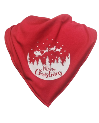 Santas Sleigh Bandana - Size 3 & 4 