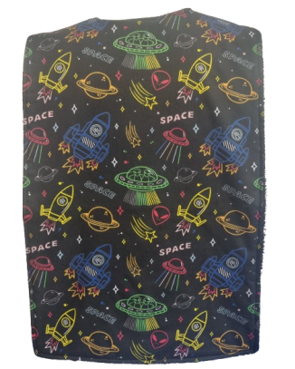 Childrens Flat Style Long Length Clothing Protector - Spaceman