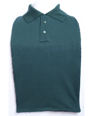 Children's School Polo T-Shirt Style Bibs - Size Junior 1 - BOTTLE GREEN