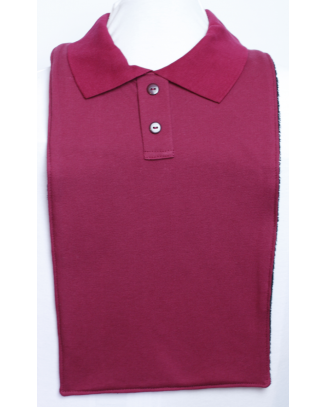 Children's School Polo T-Shirt Style Bibs - Size Junior 2 - BURGUNDY