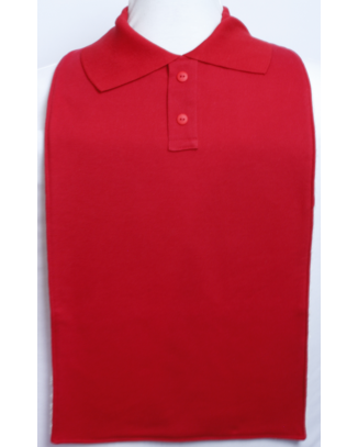 Children's School Polo T-Shirt Style Bibs - Size Junior 2 - RED