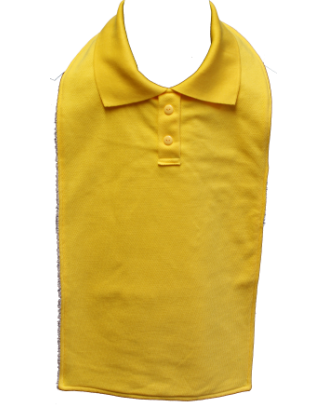 Children's School Polo T-Shirt Style Bibs - Size Junior 1 - YELLOW
