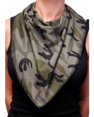 Woodland Camo Bandana Bib - Size 4