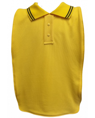 Striped Collar Yellow Polo T-Shirt Style Clothing Protector
