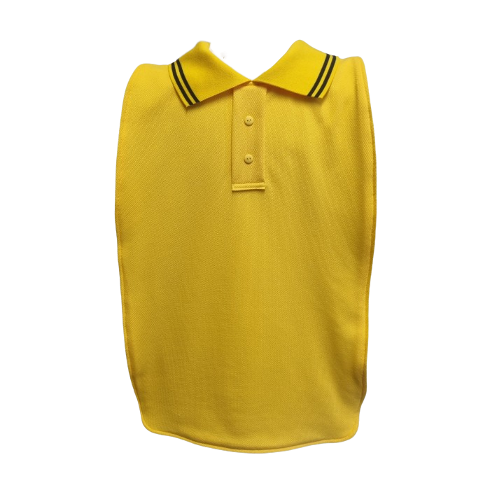 Yellow t shirt with collar sale